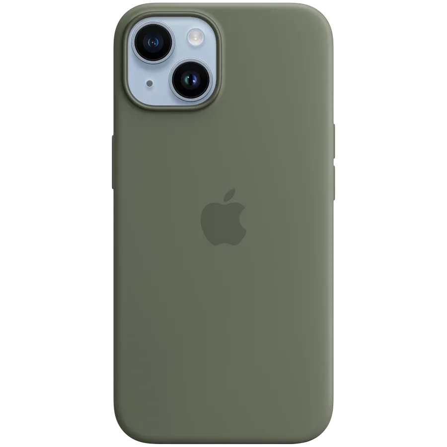 APPLE Silicone Case with MagSafe Olive for iPhone 14 — Image №1