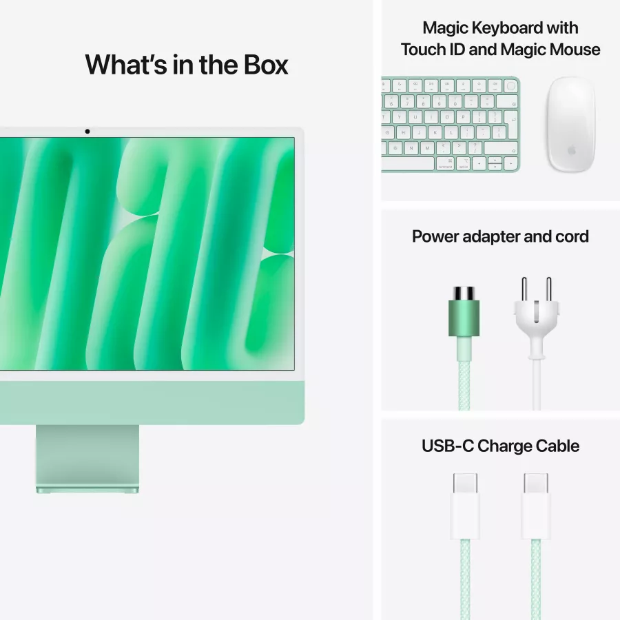 Apple iMac 24", Apple M4 (10C CPU/10C GPU), 16 GB, 512 GB SSD, Green — Image №9