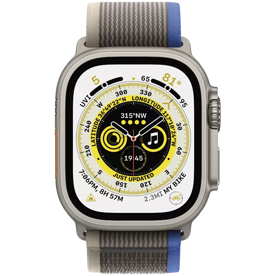 Band APPLE 49mm Trail Loop - S/M Trail Loop Blue/Gray for Apple Watch 44/45/49 mm — Image №2