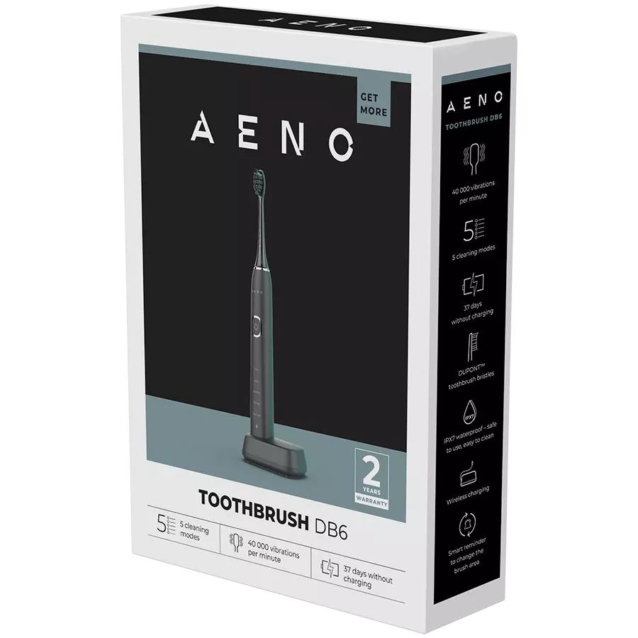 AENO DB6 Toothbrushes, Sonic, Black — Image №9