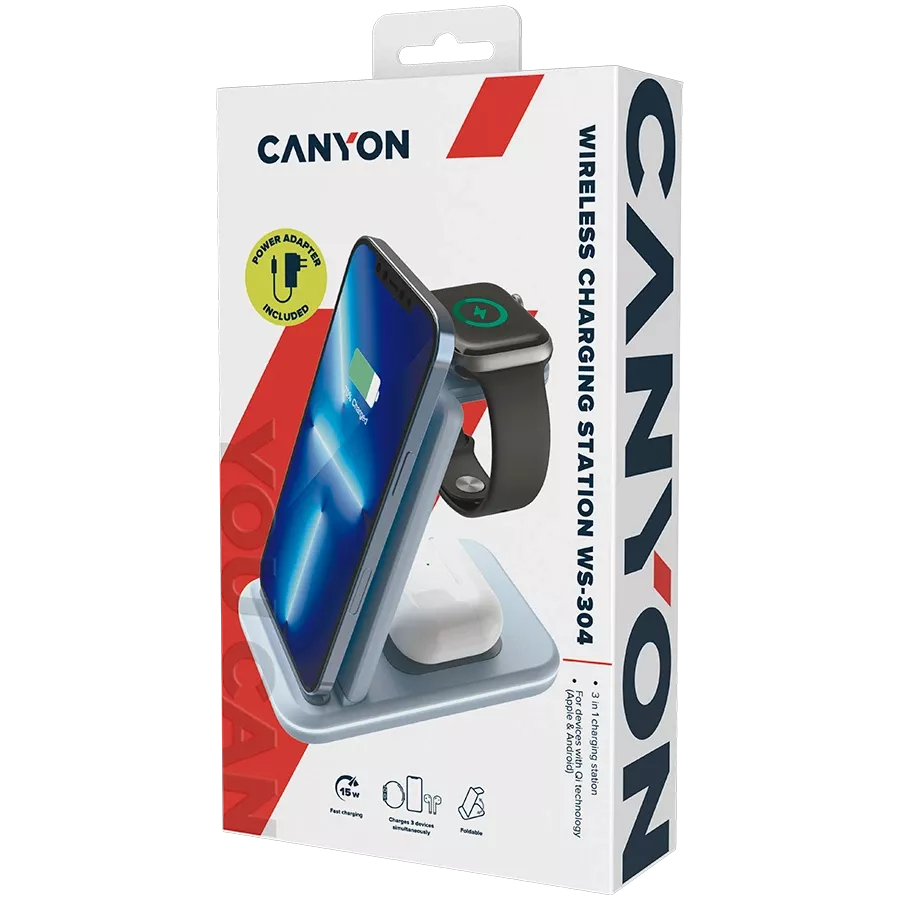 Індукційний зарядний пристрій CANYON WS-304, 15 Ват — Зображення №9