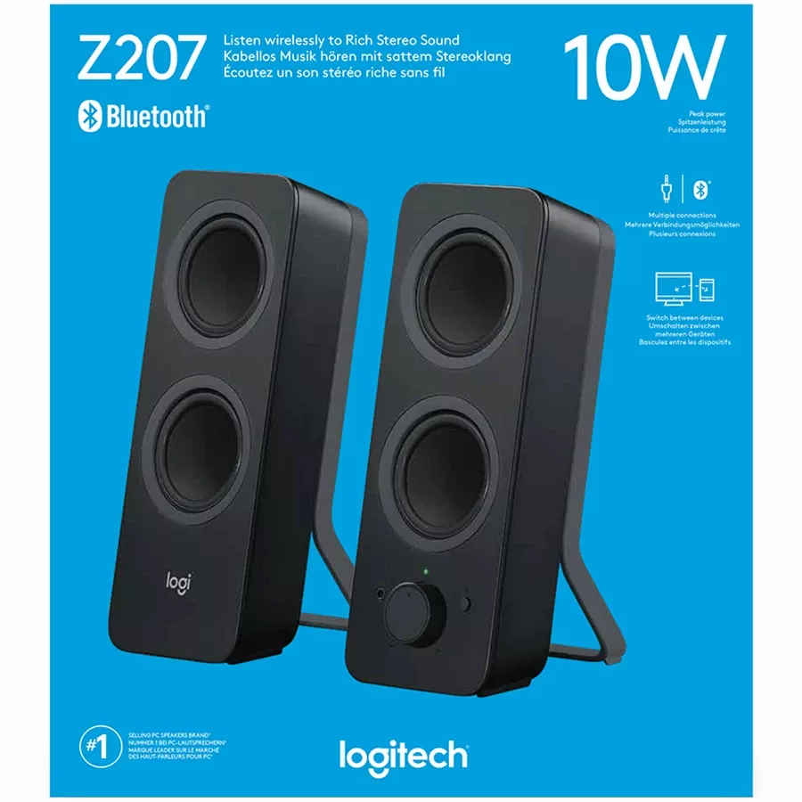 LOGITECH Z207 PC Speakers, Black — Image №5