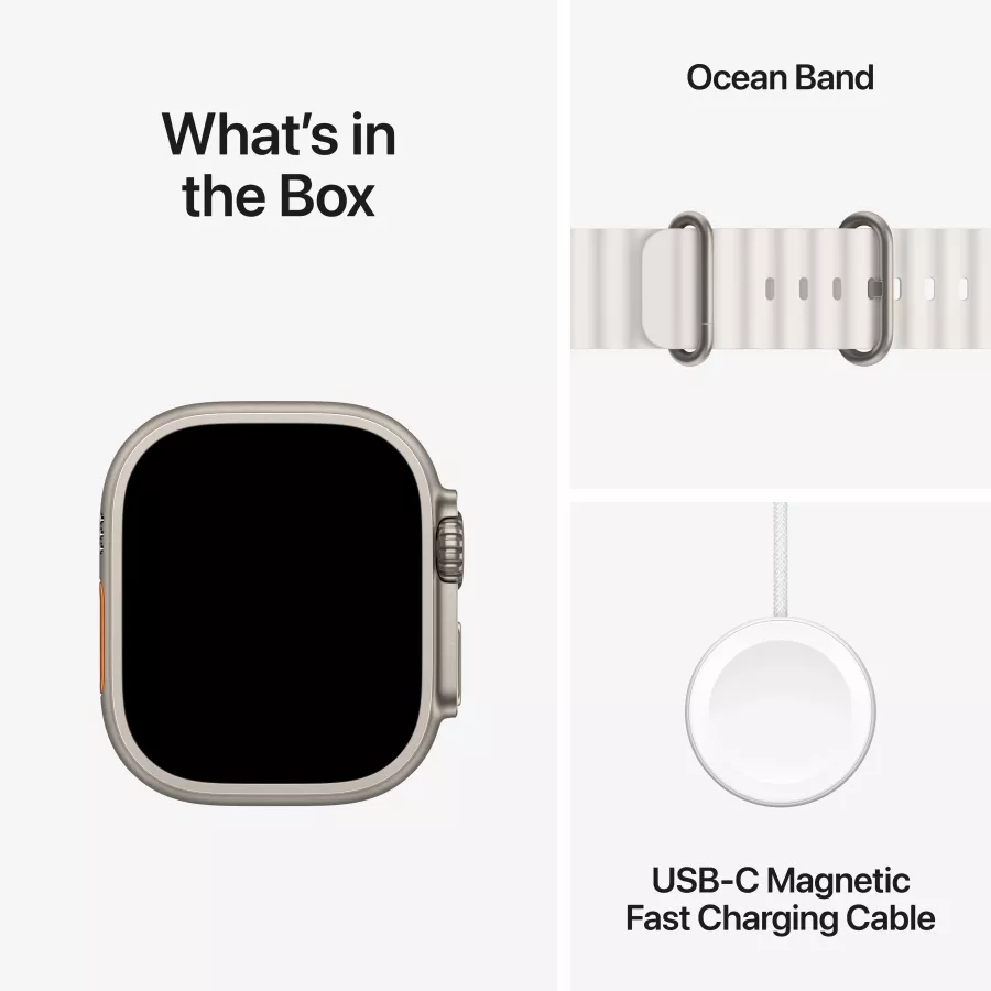 Apple Watch Ultra Series 2 GPS + Cellular, 49mm, Natural, White Ocean Band — Image №9