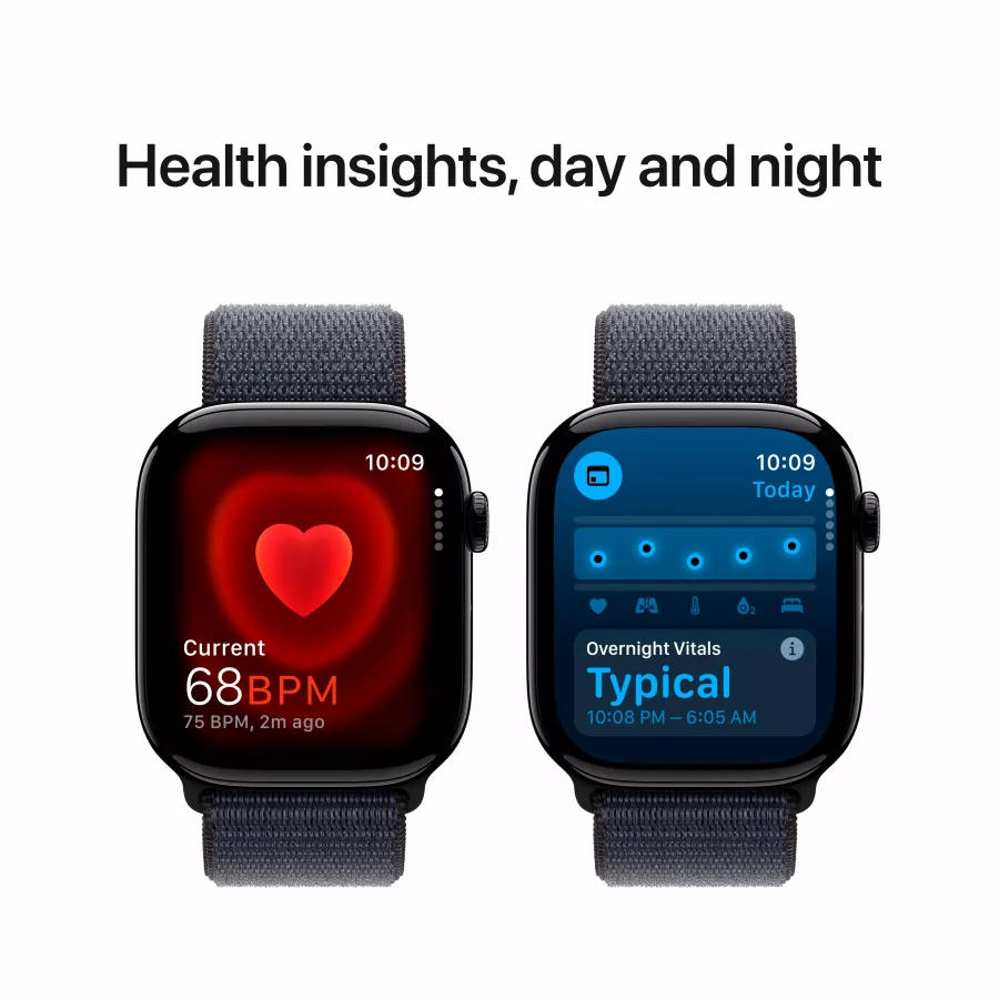 Apple Watch Series 10 GPS, 42mm, Jet Black, Ink Sport Loop — Image №5