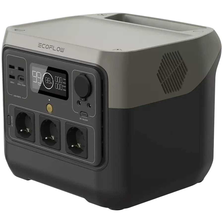 Зарядная станция ECOFLOW 3*CEE 7/4 3*USB Type-A, USB Type C, 1600 Вт — Изображение №3