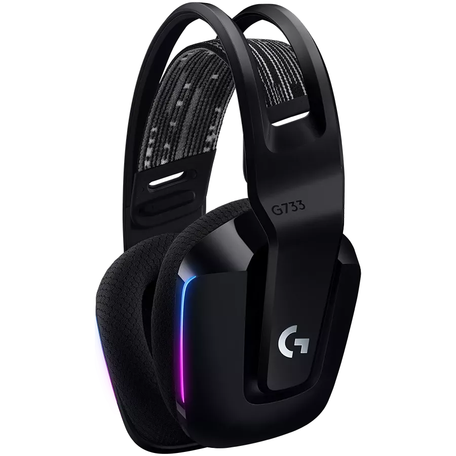 Wireless Gaming Headset LOGITECH G733 with Microphone, Black — Image №2