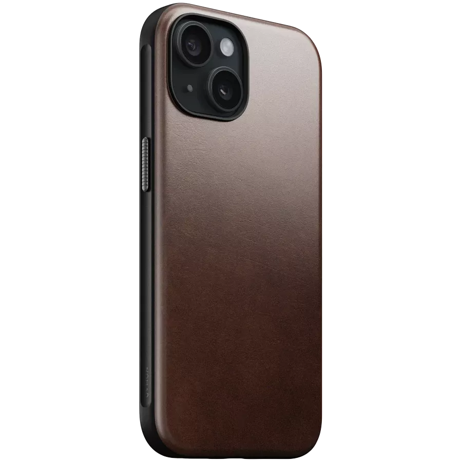 Чехол NOMAD из кожи с MagSafe для iPhone 15, Коричневый — image №2