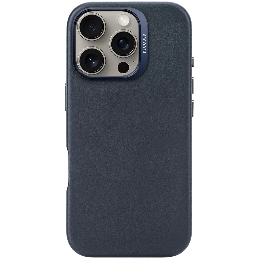 DECODED Θήκη Case Leather με MagSafe, Μαρίν for iPhone 15 Pro — Εικών №1