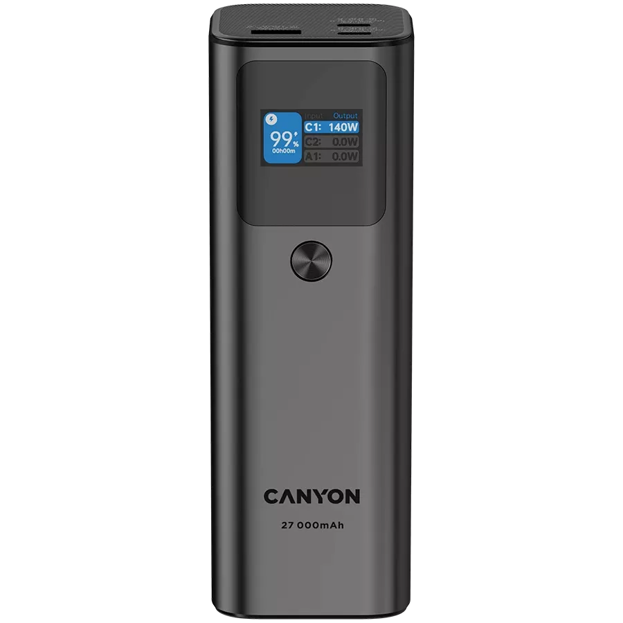 Baterie externă CANYON, 27000 mAh, Black — image №1