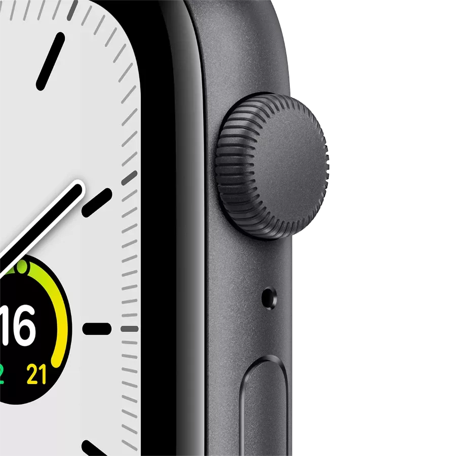 Apple Watch SE GPS, 44мм, Серый космос, Спортивный ремешок цвета «тёмная ночь» — image №2