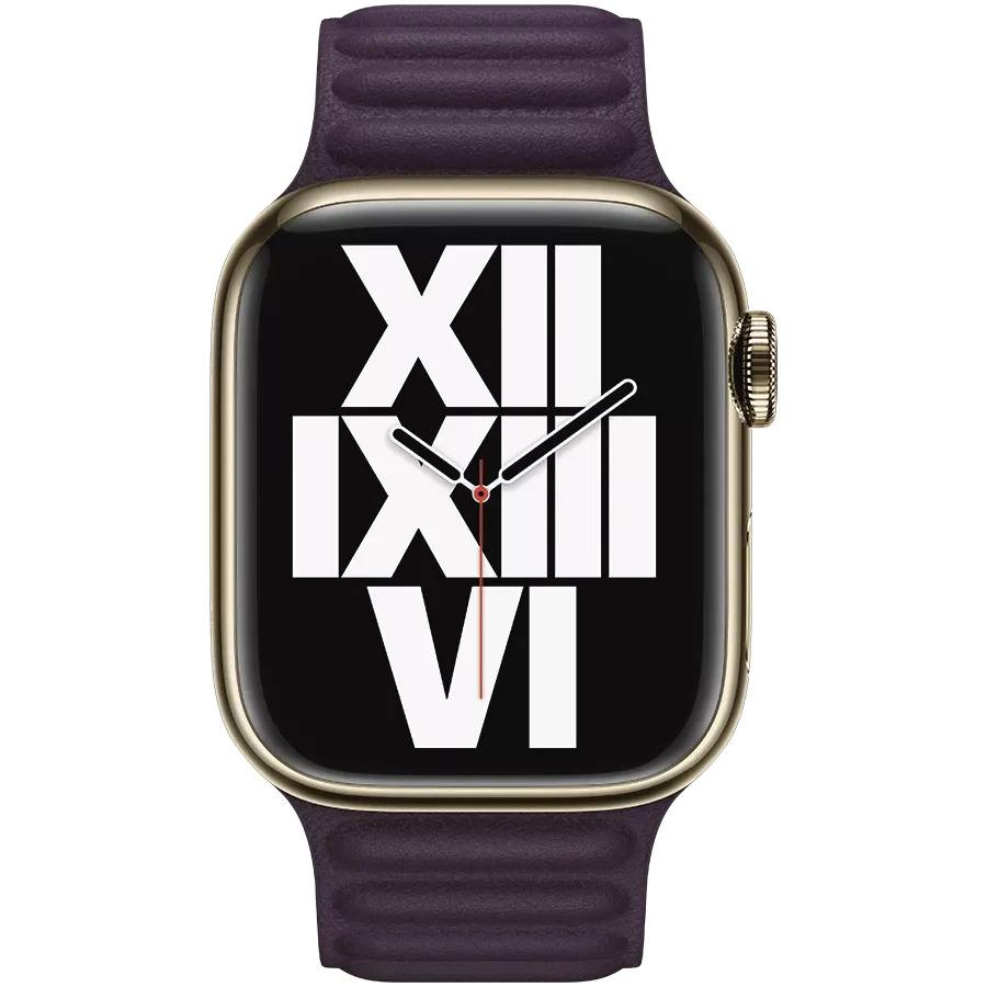Band APPLE 41mm Leather Link - S/M Dark Cherry — image №3