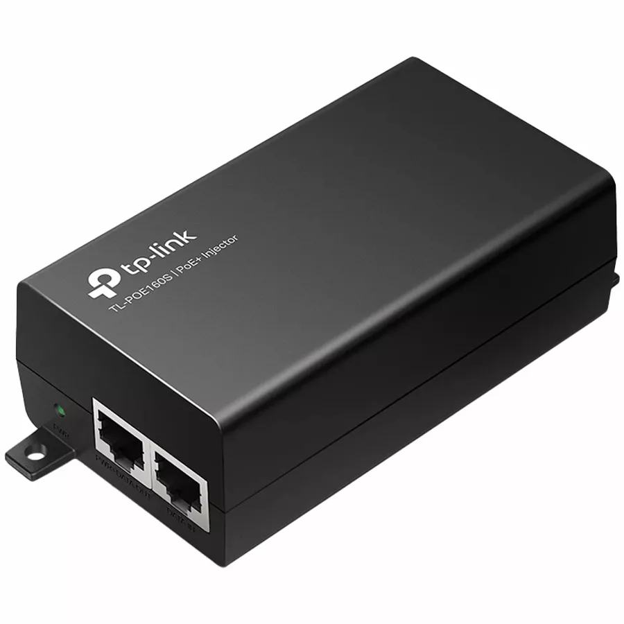 TP-LINK PoE+ Injector Adapter, 1× Gigabit PoE Port, 1× Gigabit Non-PoE Port, 802.3at/af Compliant (up to 30W), Data and Power Carried over The Same Cable Up to 100 Meters, Plastic Case, Pocket Size, Wall mountable, Plug and Play — Εικών №1
