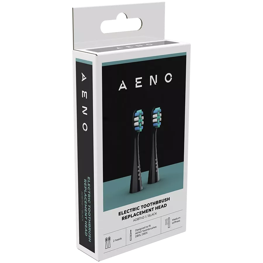 Rezerve pentru periuțe de dinți AENO, Black, 2 buc. — image №4