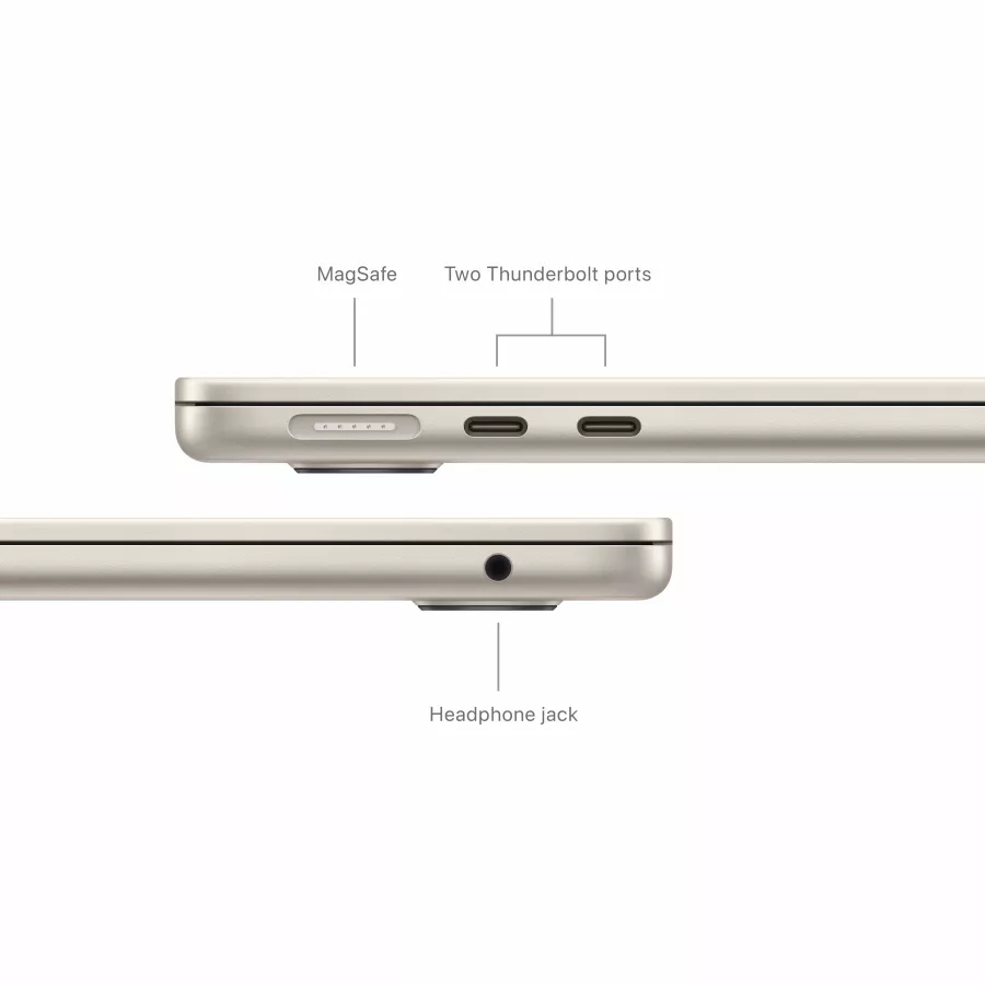 Apple MacBook Air 13.6"  Apple M3 (8C CPU/10C GPU), 16 GB, 512 GB, Starlight, 2024 — Image №7
