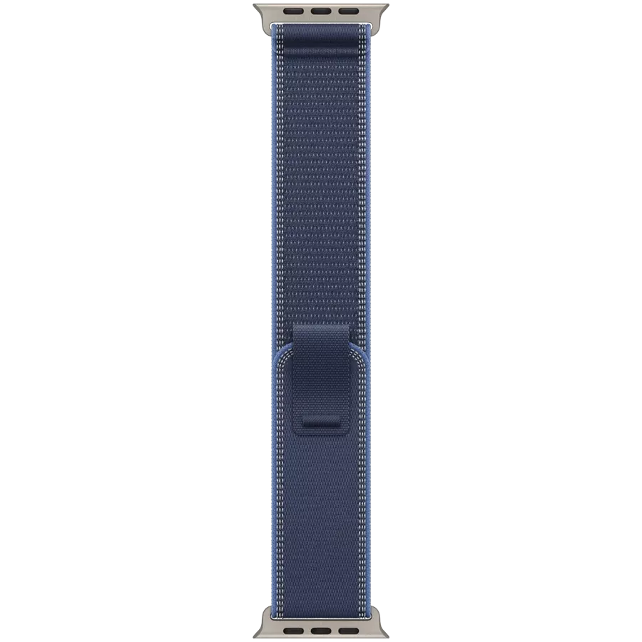 Apple 49mm Trail Loop - M/L Band Trail Loop - Natural Titanium Finish Blue/Bright Blue for Apple Watch 44/45/46/49 mm — Image №1