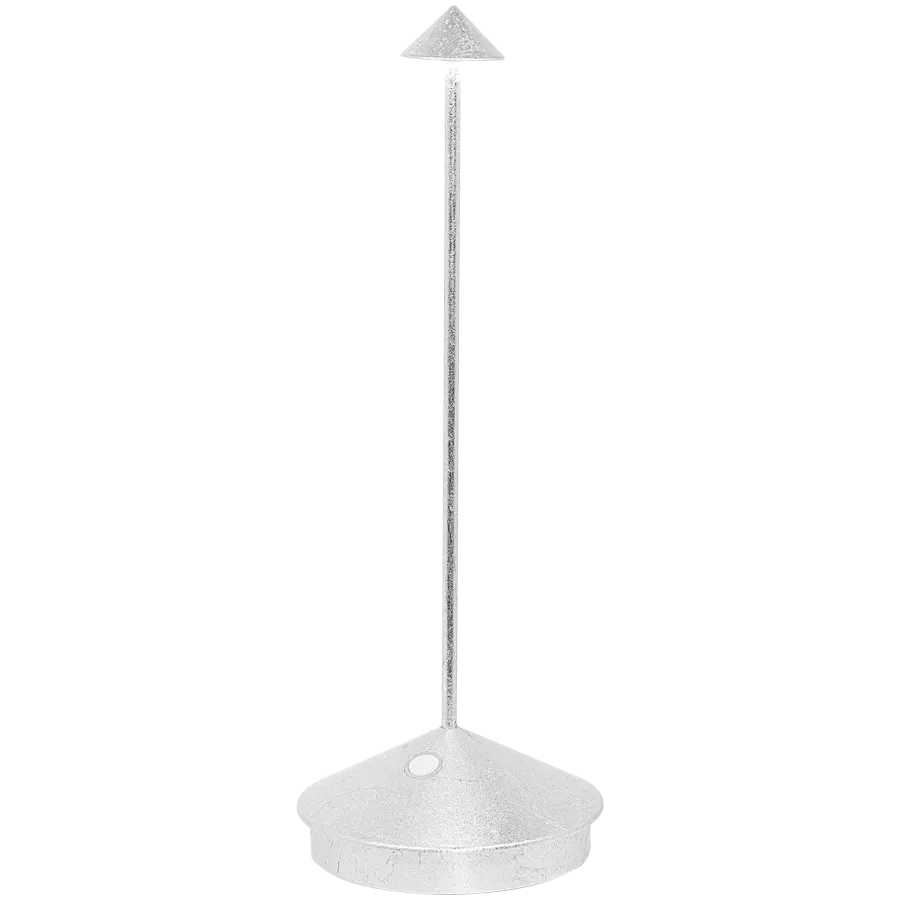ZAFFERANO PINA PRO TABLE LAMP 105x290mm. WHITE SILVER LEAF 2.2W LED 173lm. — Image №1