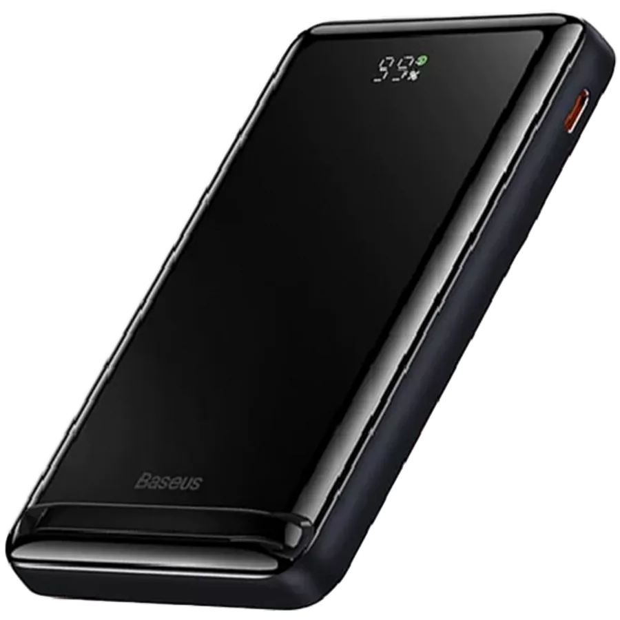 BASEUS Power Bank με Μαγνητική Φόρτιση, 10000 mAh, Μαύρος — Εικών №1