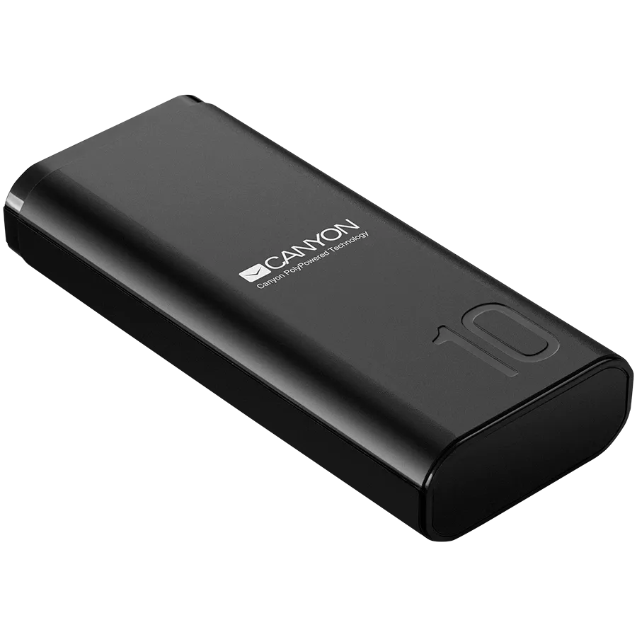 CANYON PB-103 Power Bank, 10000 mAh, Μαύρος — Εικών №2