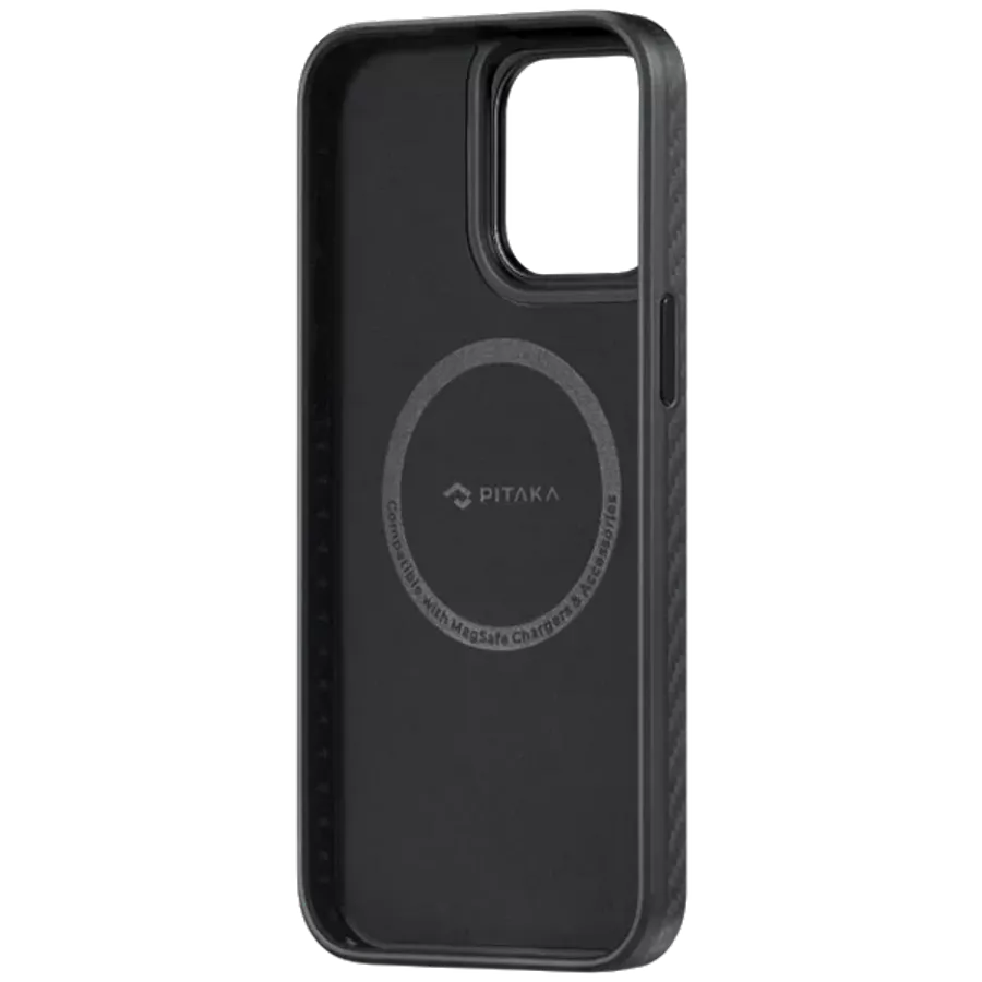 Case PITAKA MagEZ with MagSafe Black/Grey Twill for iPhone 15 Pro — Image №2