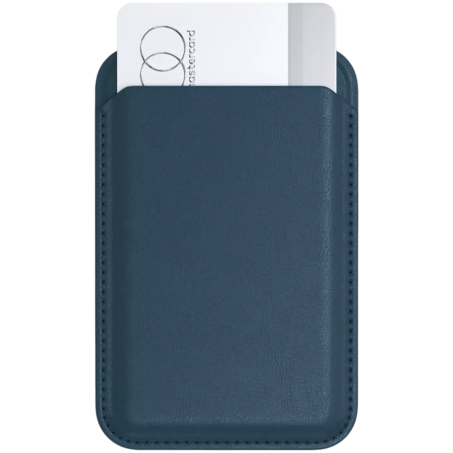 SATECHI Wallet Vegan-Leather Magnetic Wallet Stand , Dark Blue — Image №4