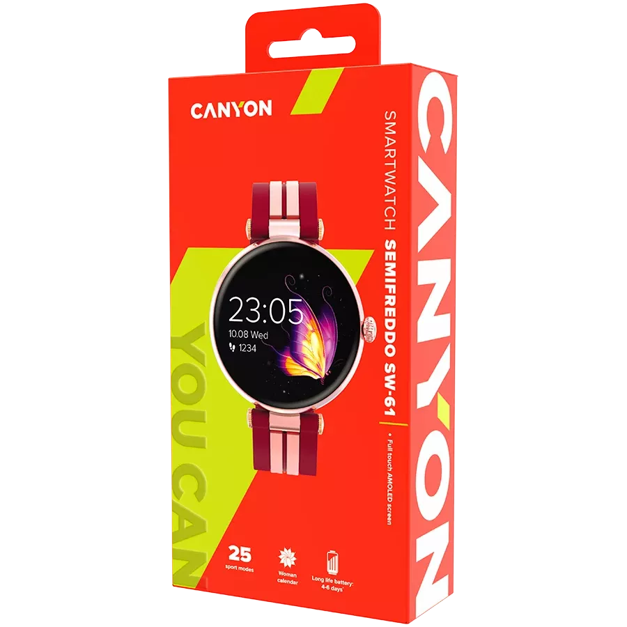 Умные часы Canyon Semifreddo SW-61 (бордовый) — Изображение №7