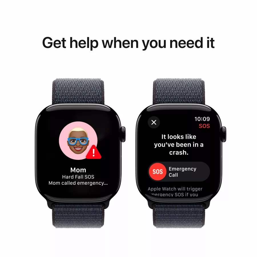 Apple Watch Series 10 GPS, 46mm, Jet Black, Ink Sport Loop — Image №6