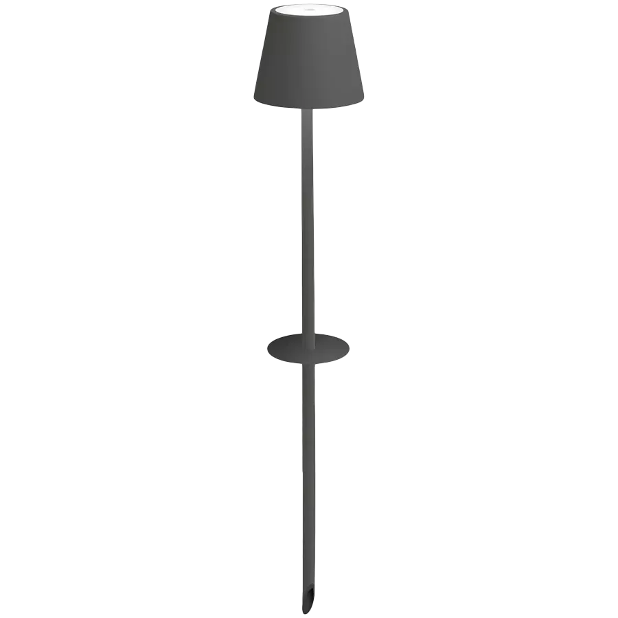 ZAFFERANO POLDINA FLOOR LAMP WITH PEG 111x600mm. MATT DARK GRAY 2.2W LED 185/203 lm. — Image №1 ZAFFERANO POLDINA FLOOR LAMP WITH PEG 111x600mm. MATT DARK GRAY 2.2W LED 185/203 lm. — Image №1