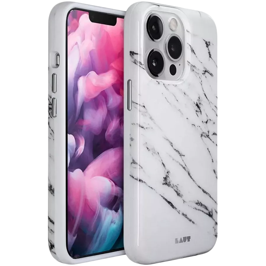 LAUT Protective Case Huex Elements Marble , White for iPhone 13 Pro Max — Image №1
