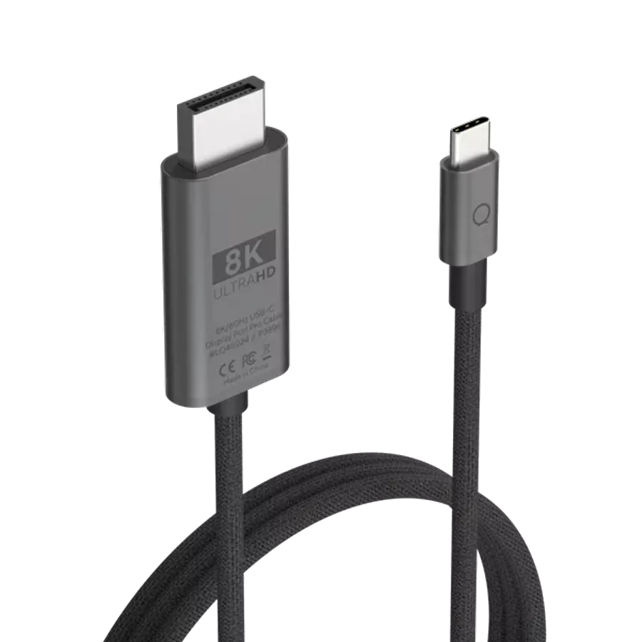 LINQ USB-C to DisplayPort Adapter, 2 m, Gray — Image №1
