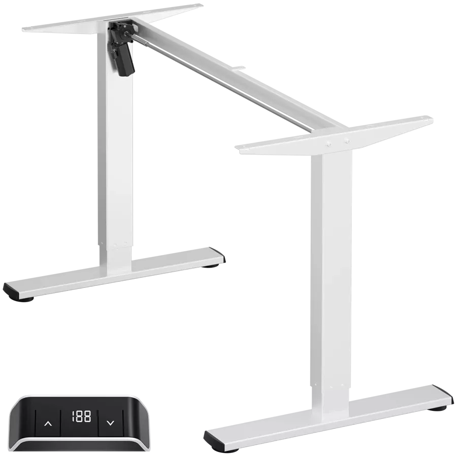 ONKRON Motorized Under Desk for tabletops 47-66" x 23-29", White — Image №1