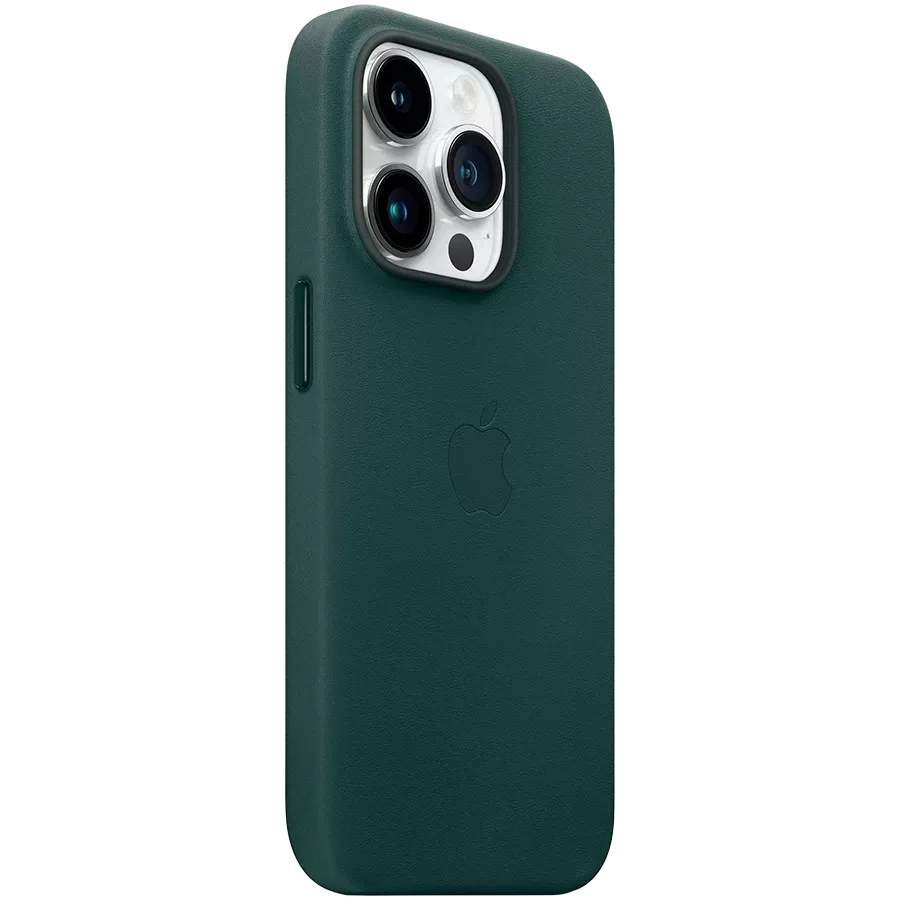 Чехол APPLE Leather Case с MagSafe Зелёный лес для iPhone 14 Pro — Изображение №2