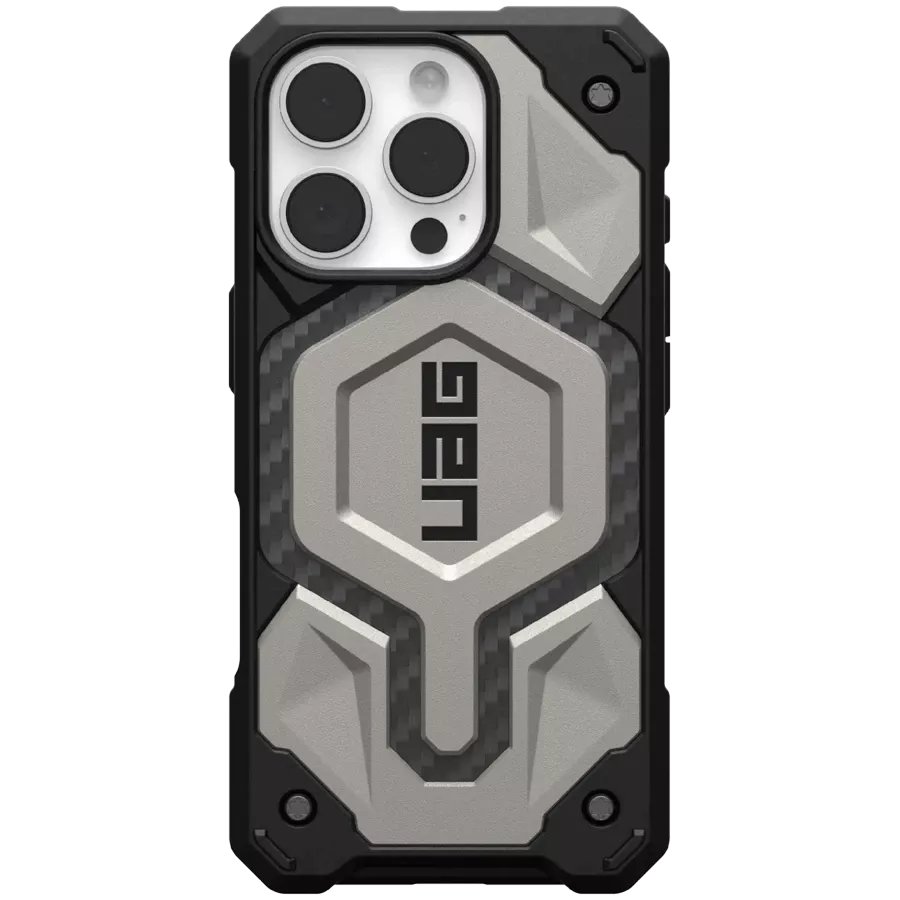 Защитный чехол UAG Monarch Pro с MagSafe Титан для iPhone 16 Pro — Изображение №1
