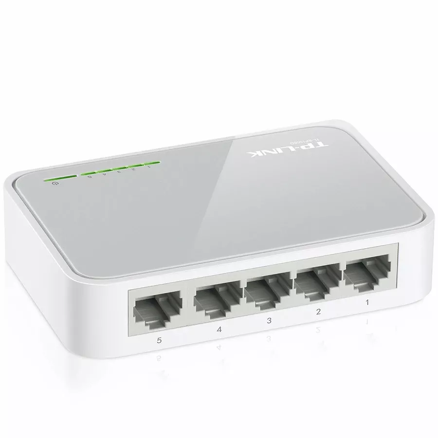 TP-Link 5-port 10/100M mini Desktop Switch, 5 10/100M RJ45 ports, Plastic case — Image №2 TP-Link 5-port 10/100M mini Desktop Switch, 5 10/100M RJ45 ports, Plastic case — Image №2
