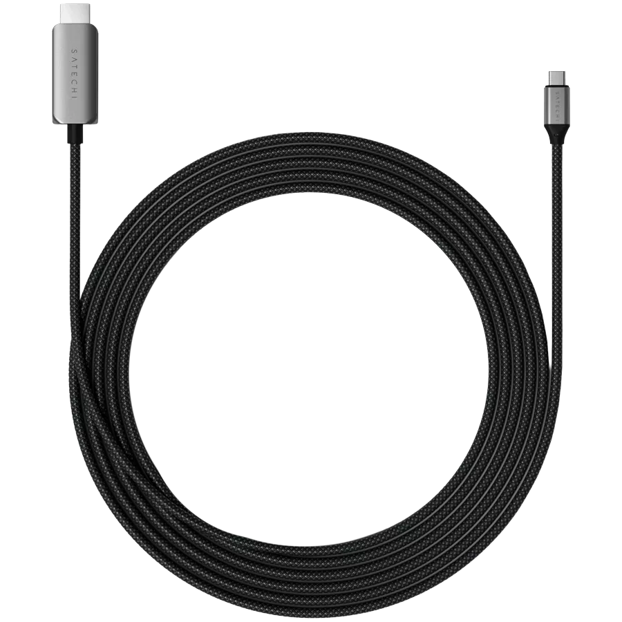 SATECHI Кабель USB-C на HDMI, Space Gray, 1.96м — Изображение №2