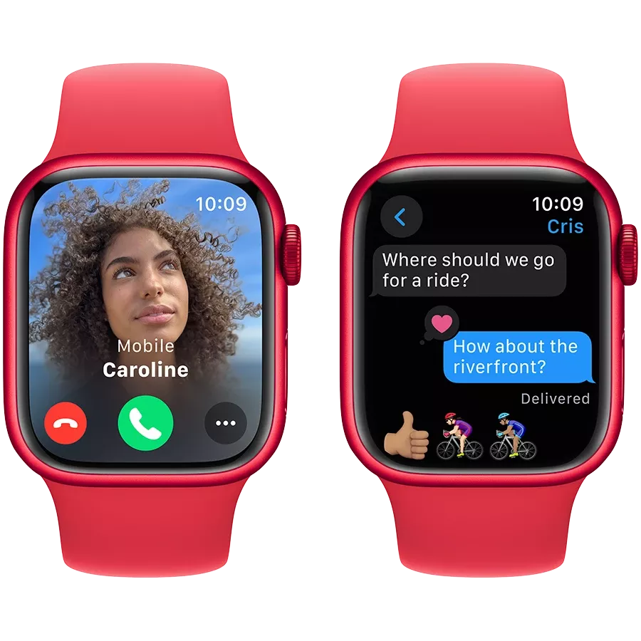 Apple Watch Series 9 GPS, 41мм, Спортивный ремешок PRODUCT(RED), M/L — image №6
