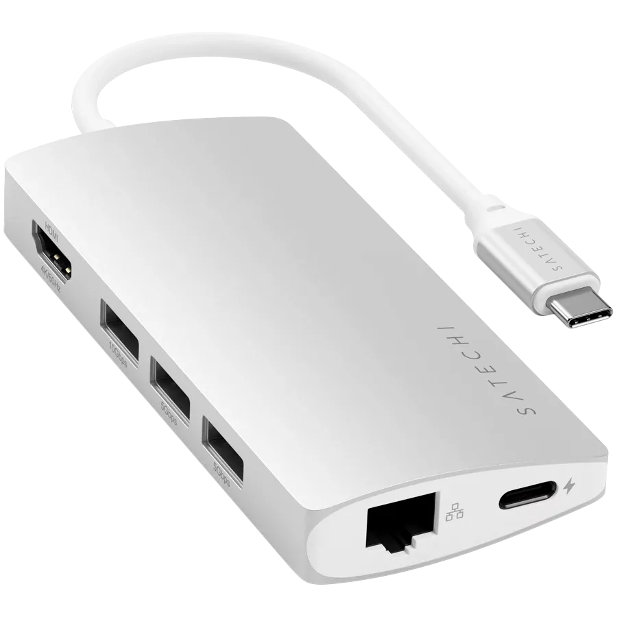 SATECHI  Multi-Port Adapter V2  Multiport Adapter  Silver — Image №2