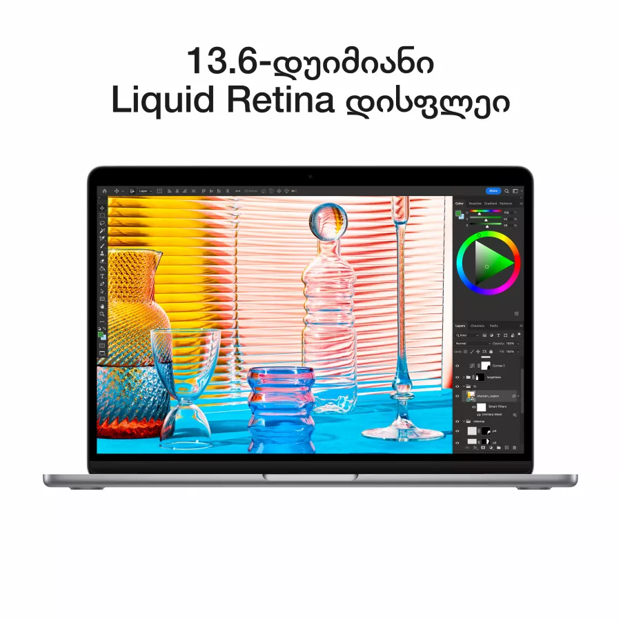 MacBook Air 13.6"  Apple M2 (8C CPU/8C GPU), 16 GB, 256 GB, Space Gray — სურათი №8