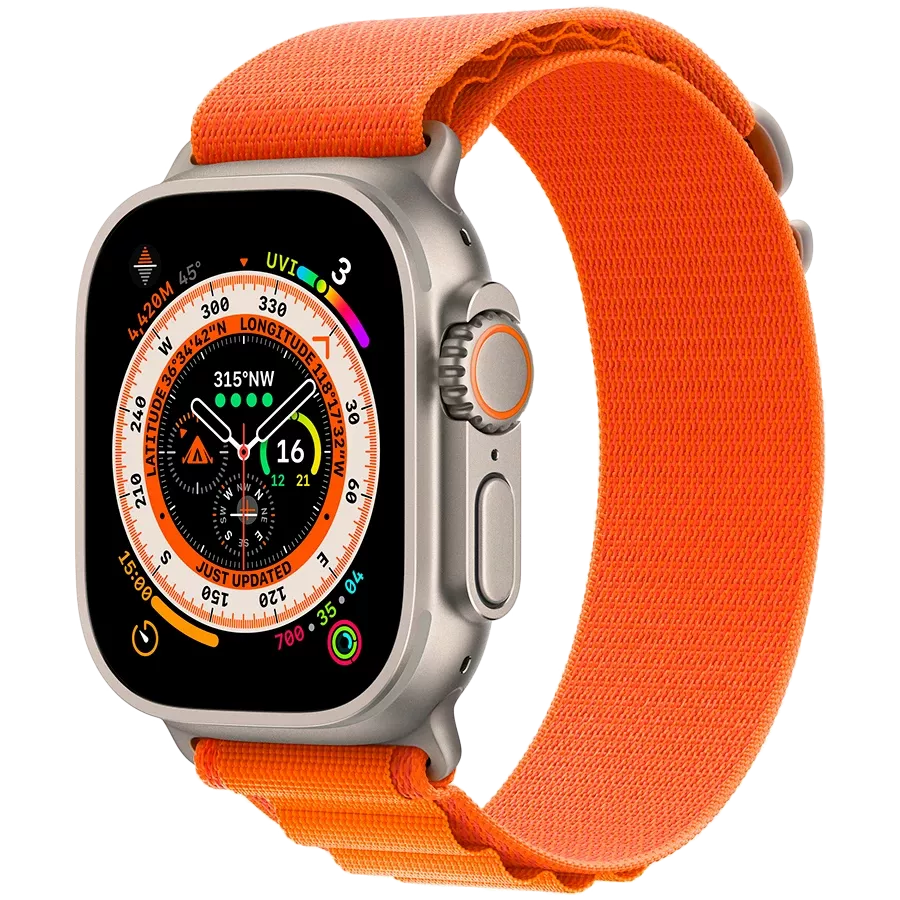 Band APPLE 49mm Loop - Medium Alpine Loop - Medium Orange for Apple Watch 44/45/49 mm — Image №2