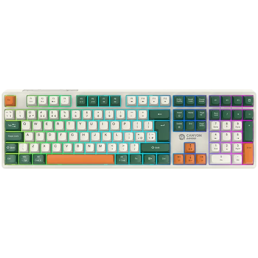 CANYON GKW-11 Gaming Keyboard, Wired and Wireless, Black — Image №1
