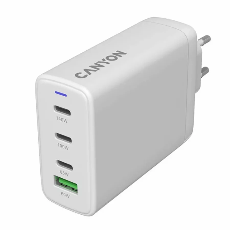 Адаптер живлення CANYON CU140ACC 4*USB/USB-C 3*USB Type C, USB Type-A, 150 Ват — Зображення №4