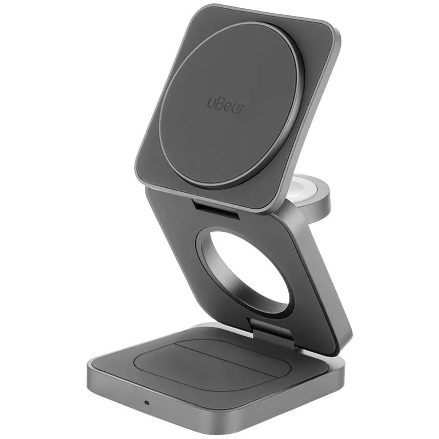 Wireless Charger UBEAR Balance 3in1, 25 Վտ, Մոխրագույն — image №2