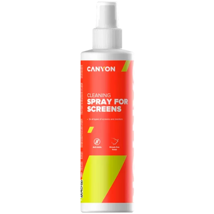 CANYON CCL21-H, Screen Сleaning Spray для optical surface, 250ml, 58x58x195mm, 0.277kg — Изображение №1