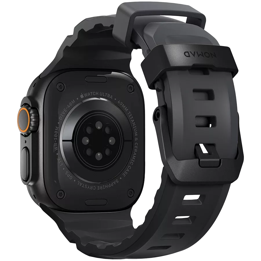 NOMAD Ζώνη Rocky Point Band Black Titanium Hardware Storm Για Apple Watch 46/49 mm — Εικών №2