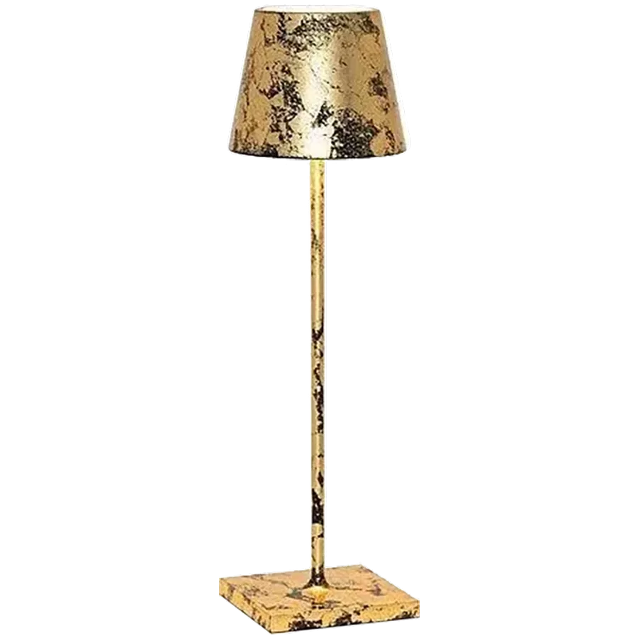 ΕΠΙΤΡΑΠΕΖΙΟ ΦΩΤΙΣΤΙΚΟ ZAFFERANO POLDINA PRO 111x380mm, Negro Crackle Golden Leaf — Εικών №1