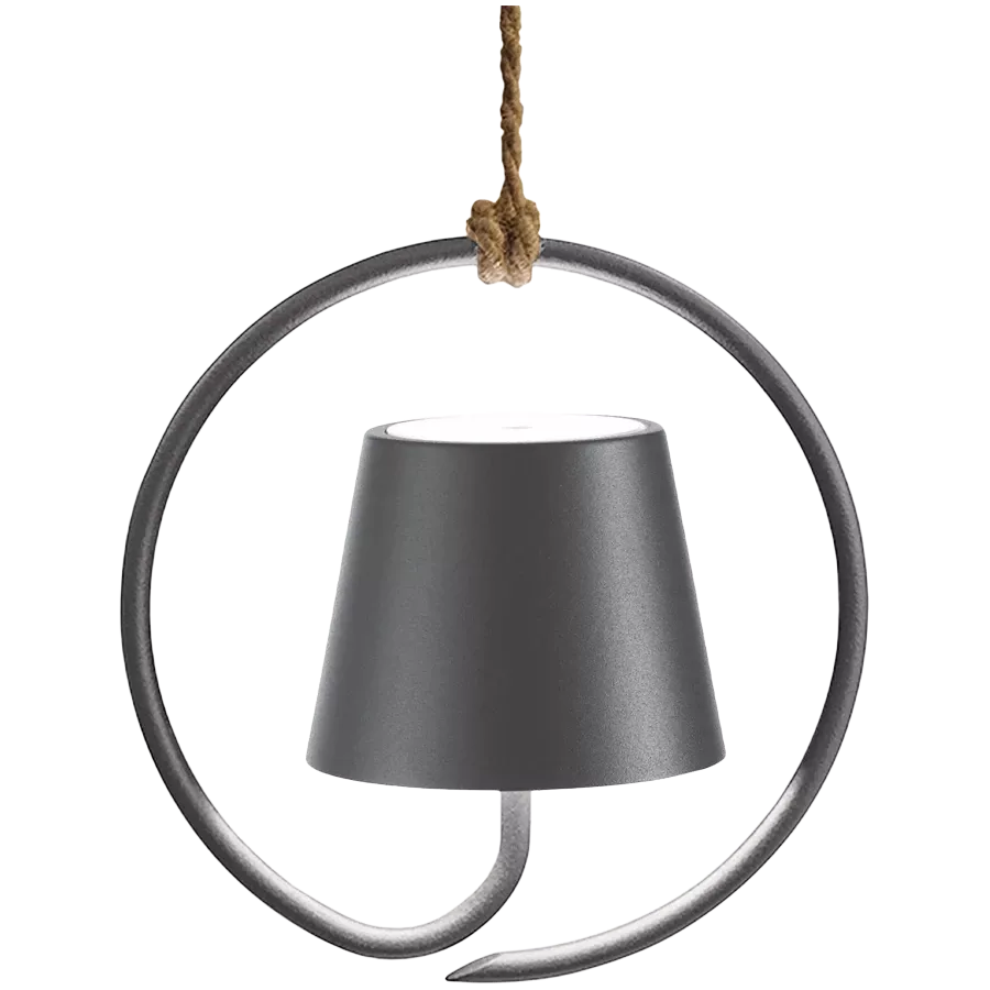 ZAFFERANO POLDINA PENDANT LAMP 198x198mm. MATT DARK GRAY 2.2W LED 185/203 lm. — Image №1 ZAFFERANO POLDINA PENDANT LAMP 198x198mm. MATT DARK GRAY 2.2W LED 185/203 lm. — Image №1