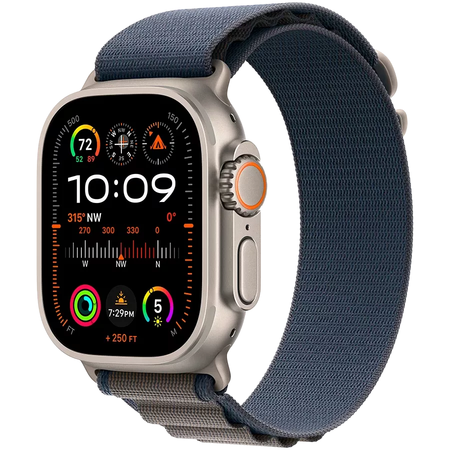 Apple Watch Ultra Series 2 GPS + Cellular, 49mm, , Blue Alpine Loop, Small — სურათი №1