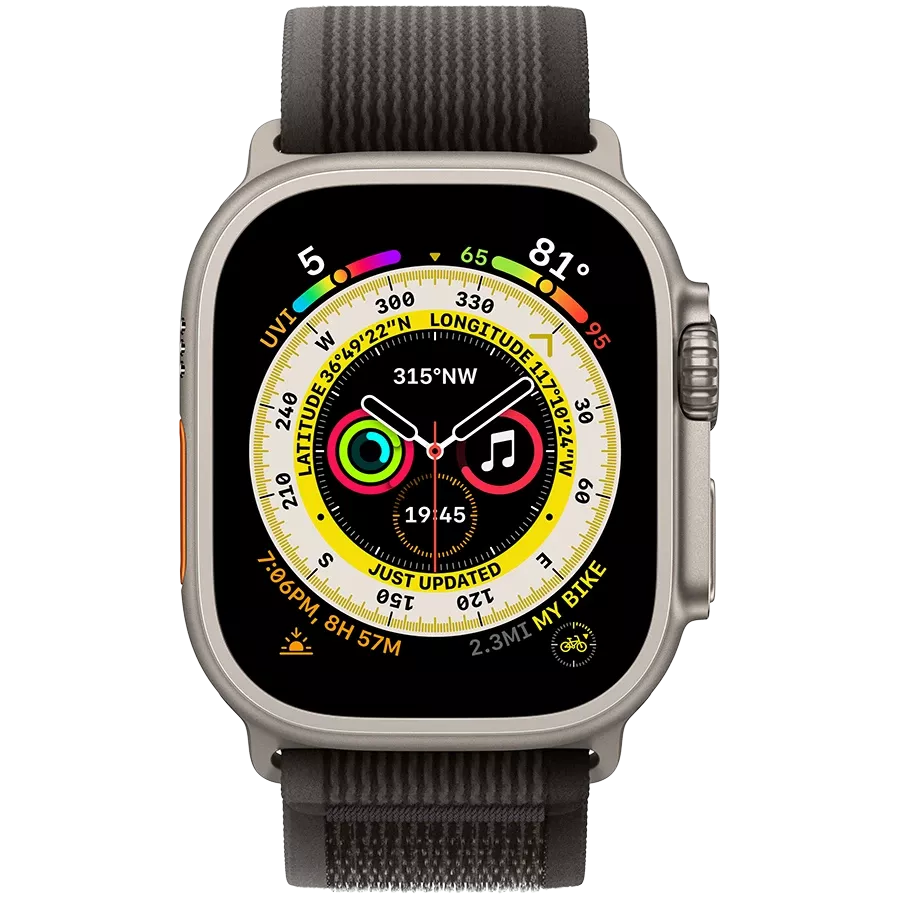 Apple Watch Ultra GPS + Cellular, 49millimetr, Natural, Black/Gray Trail Loop, M/L — Изображение №2