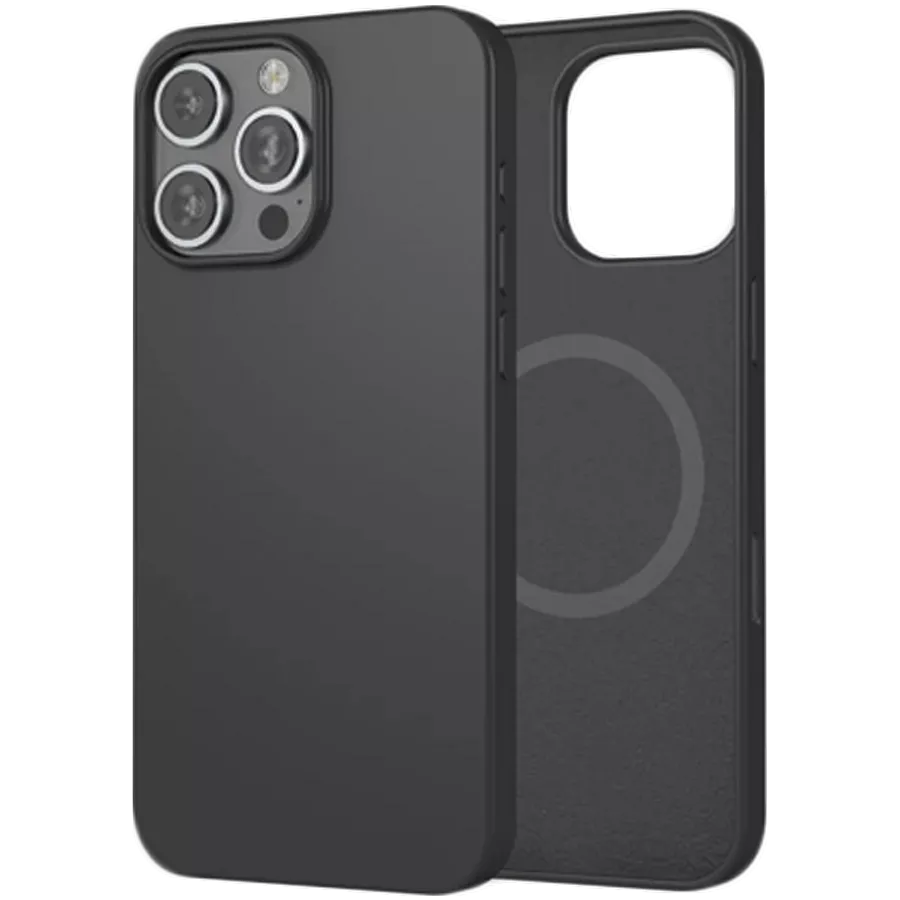 MW Case Silicon case MagSafe with MagSafe, Black for iPhone 16 Pro Max — Image №1