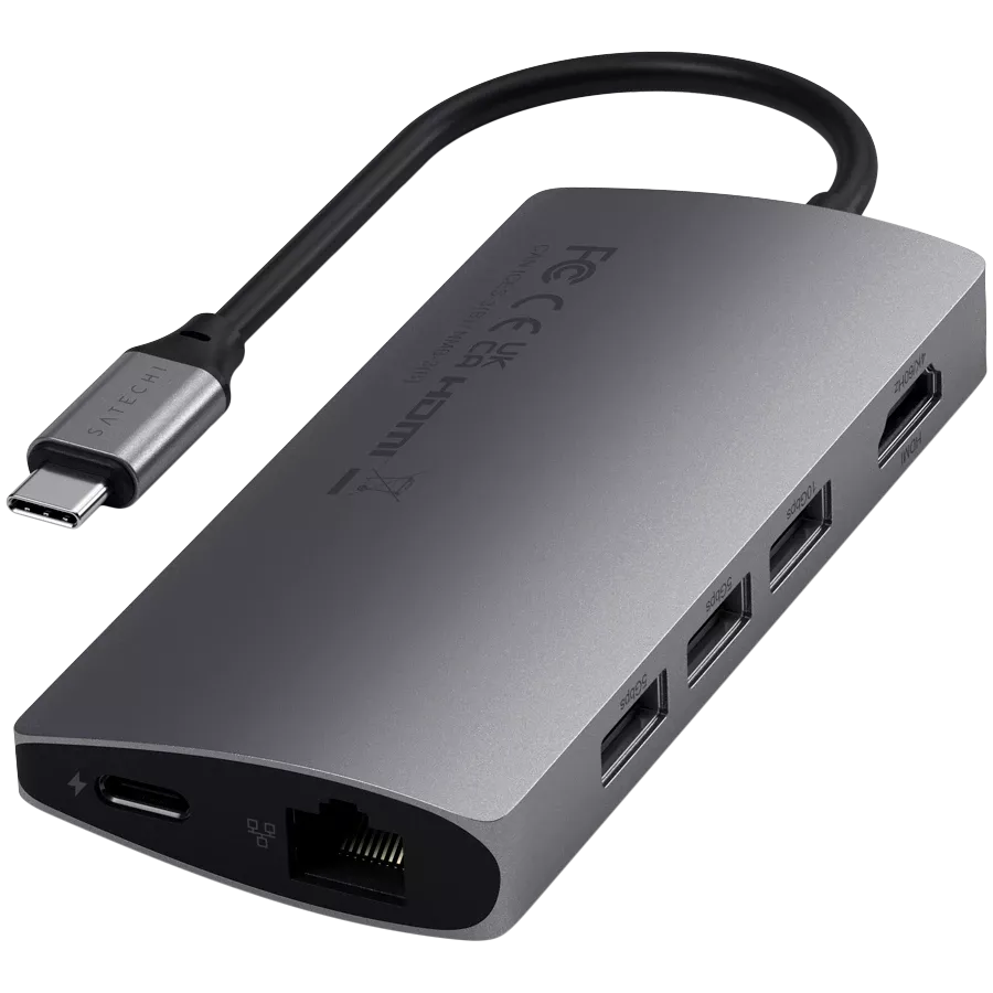 Многопортовый адаптер SATECHI V2 USB-C 4K с Ethernet — Изображение №3
