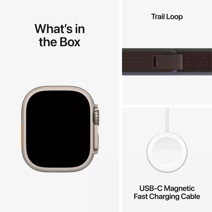 Apple Watch Ultra Series 2 GPS + Cellular, 49mm, Natural, Blue/Black Trail Loop, S/M — Image №9